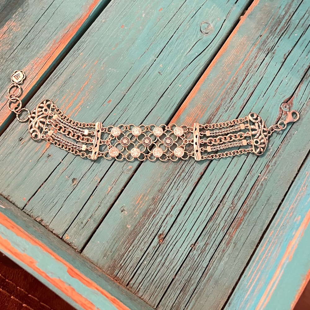 Silpada Sterling Silver & CZ Cavalier Bracelet B2711